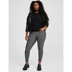Torrid Studio Luxe Ponte‎ Pixie Pants Womens 0 Large Pull-On Pockets Plaid NWT